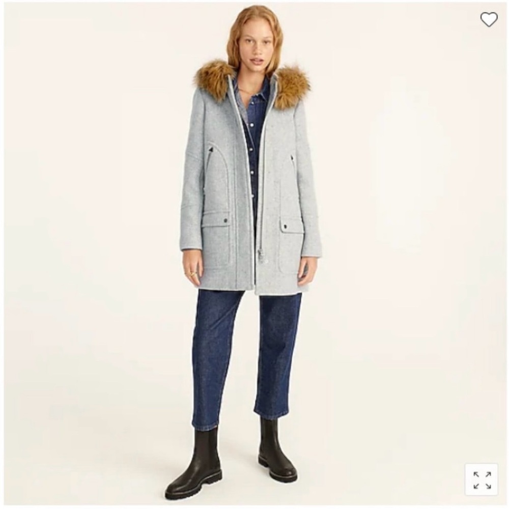 J. Crew Chateau parka in Italian stadium-cloth wool 14 Tall coat jacket